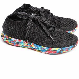 NOBULL Black Knit Athletic Sneakers with Multicolor Speckled Sole